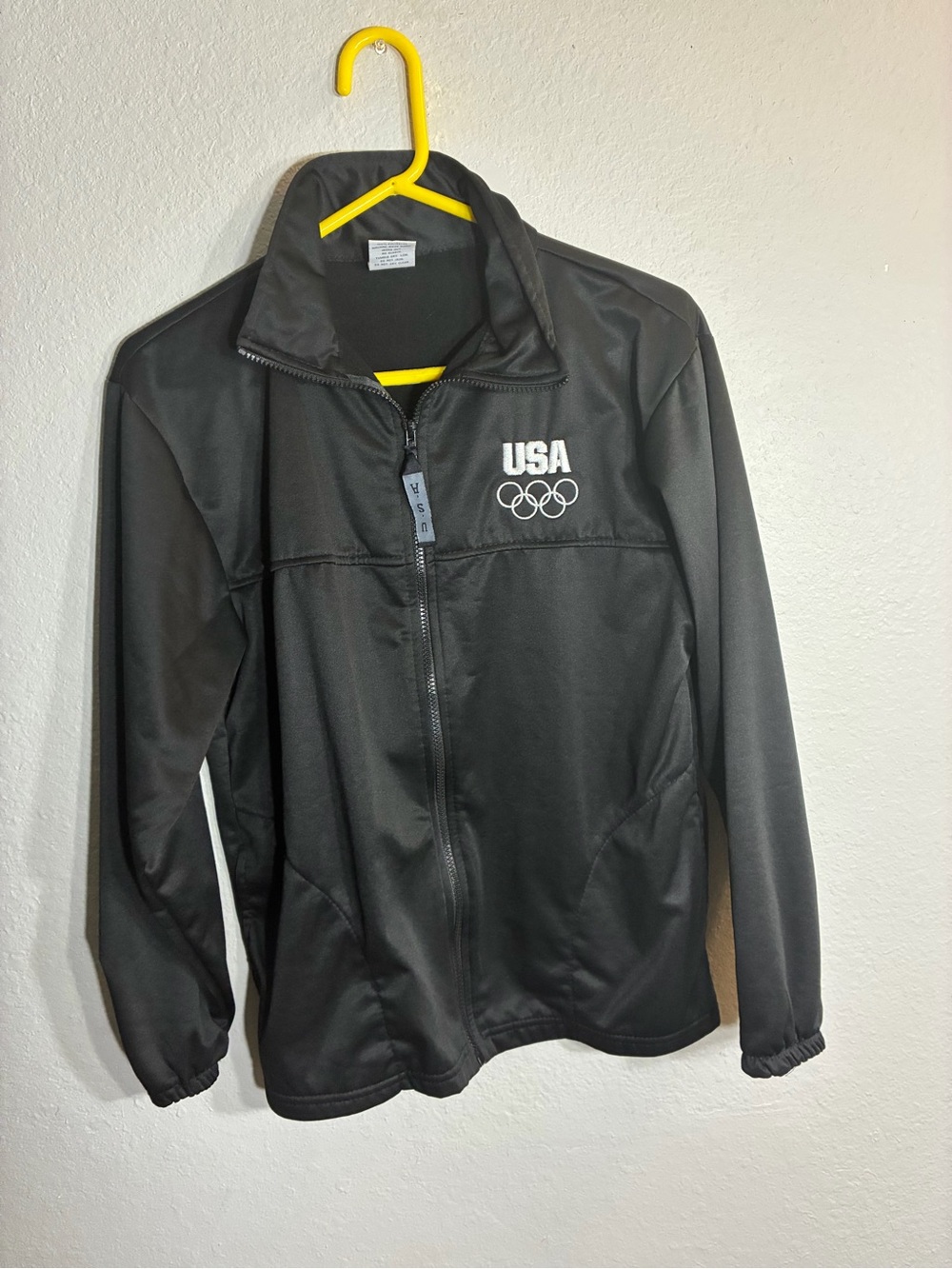USA Olympic Black Performance Full-Zip Jacket - Men's